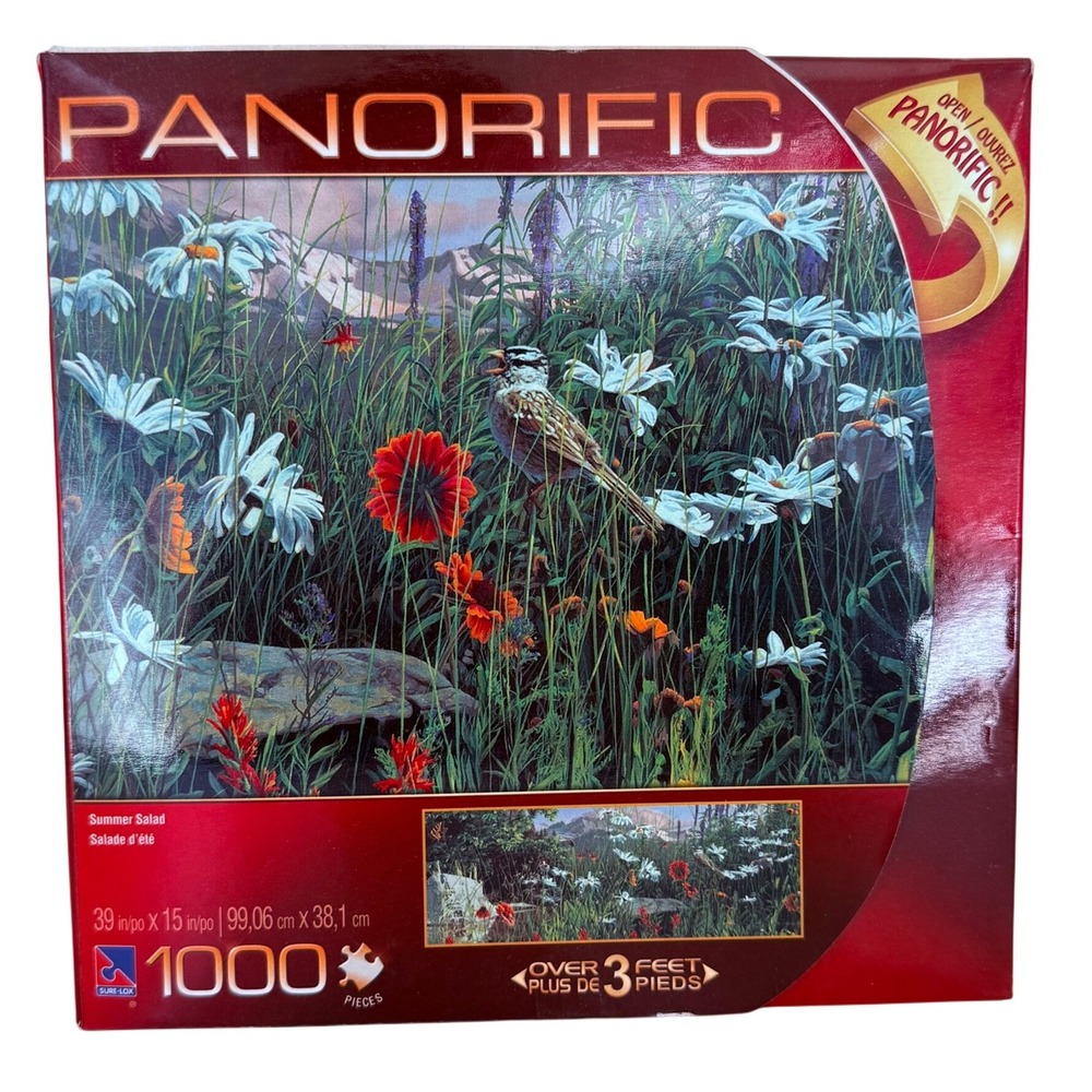 SEALED Panorific Summer Salad Jigsaw Puzzle 1000‎ Piece Panoramic 3 ft Sure Lox